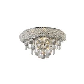 Alexandra Polished Chrome Crystal Wall Lights Diyas Wall Washers